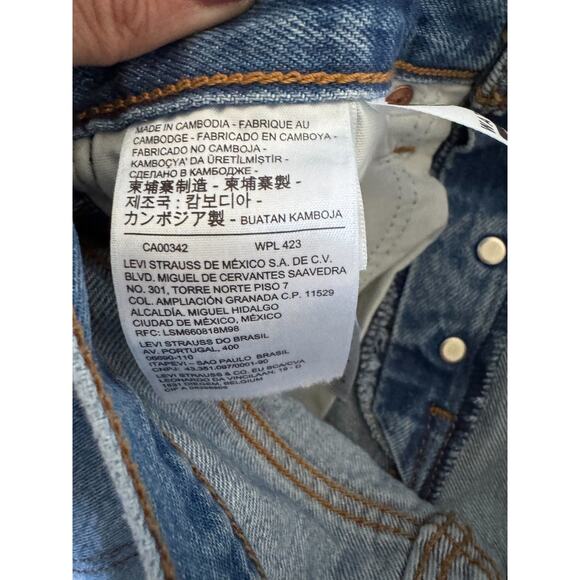 Levi's Vintage 90s Wedgie Distressed Denim Jeans Blue Size 26 - Picture 8 of 10